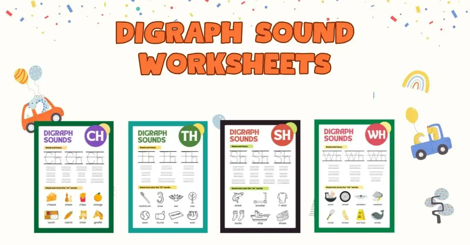 Digraph sound worksheets